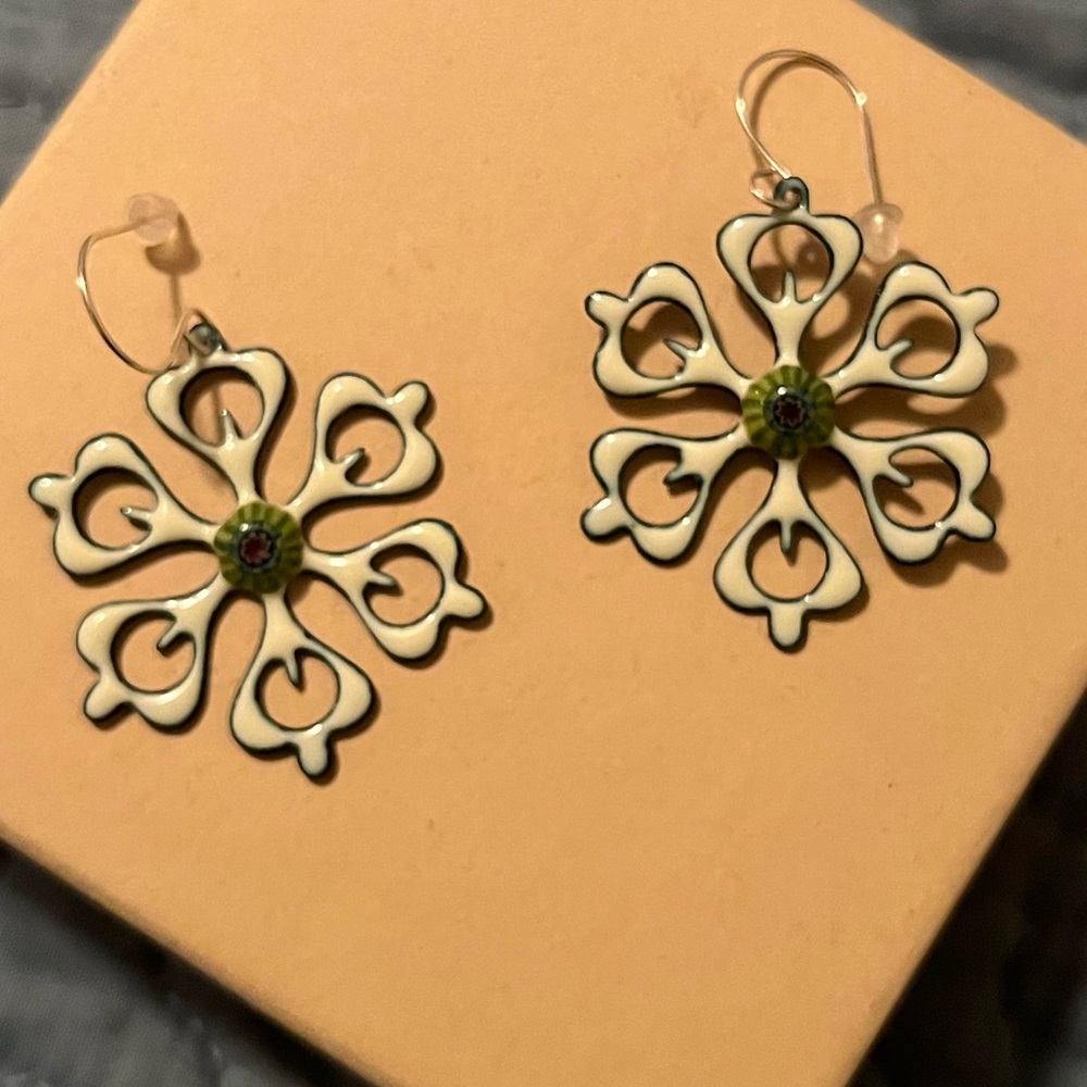 Unique snowflake cacti earrings